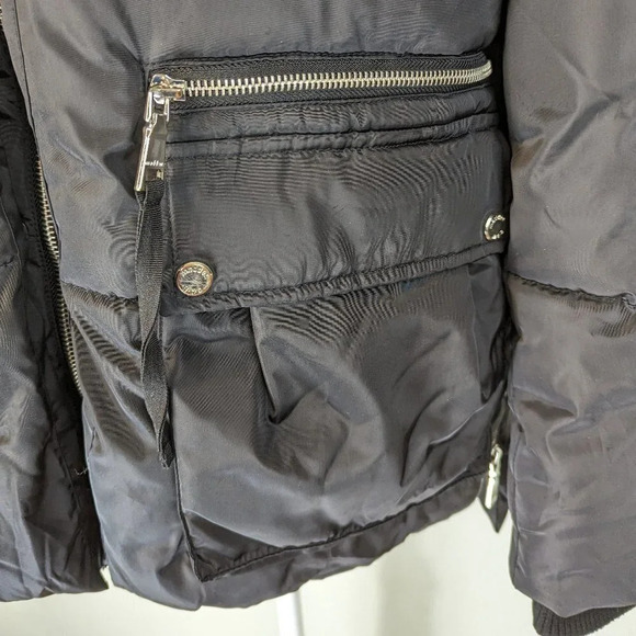 Madden NYC Ski Jacket/Puffer Jacket with Pockets, side zipper, Black Size S/P - Picture 4 of 10